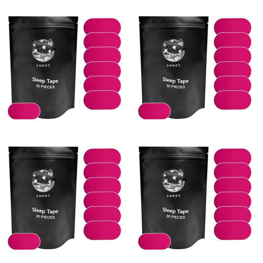 Everest Mouth Tape 120 Strips 4-Month Supply Hypoallergenic Adhesive Gentle Ultra Breathable Stop Snoring Sleep Tape Sports Accessory Black and Pink