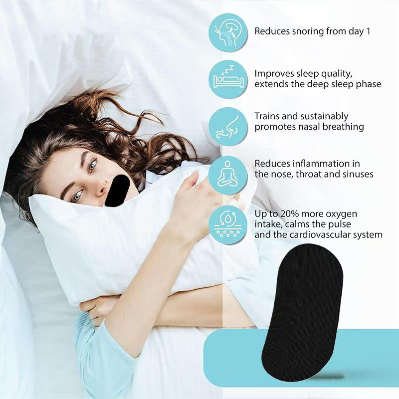 Everest Mouth Tape 120 Strips 4-Month Supply Hypoallergenic Adhesive Gentle Ultra Breathable Stop Snoring Sleep Tape Sports Accessory Black and Pink