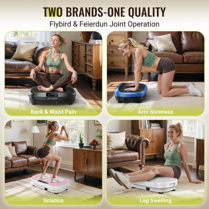 【FLYBIRD & Feierdun】Vibration Plate Machines – Multiple Styles & Colors, Strong Load Capacity, Lymphatic Drainage Machines, Whole Body Workout with 2 Resistance Bands