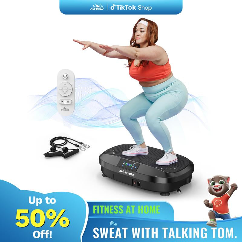 【FLYBIRD & Feierdun】Vibration Plate Machines – Multiple Styles & Colors, Strong Load Capacity, Lymphatic Drainage Machines, Whole Body Workout with 2 Resistance Bands