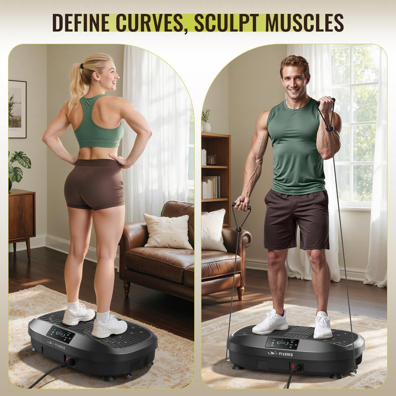 【FLYBIRD & Feierdun】Vibration Plate Machines – Multiple Styles & Colors, Strong Load Capacity, Lymphatic Drainage Machines, Whole Body Workout with 2 Resistance Bands