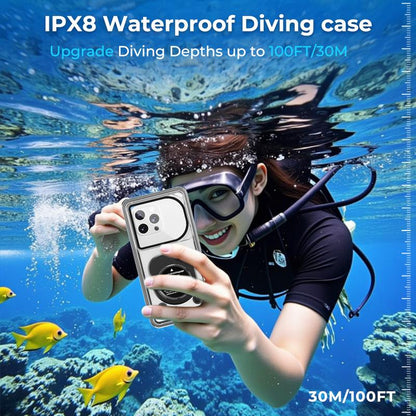 Waterproof Phone Case,Upgrated,For Snorkeling,Underwater,Ipx8 Diving Case,360 Full Body Protection for All Phone Screen Protector Casing Cellphone